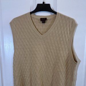 Tasso Elba golf sleeveless sweater gold